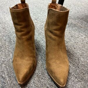 Indigo Tan Suede Ankle Boots